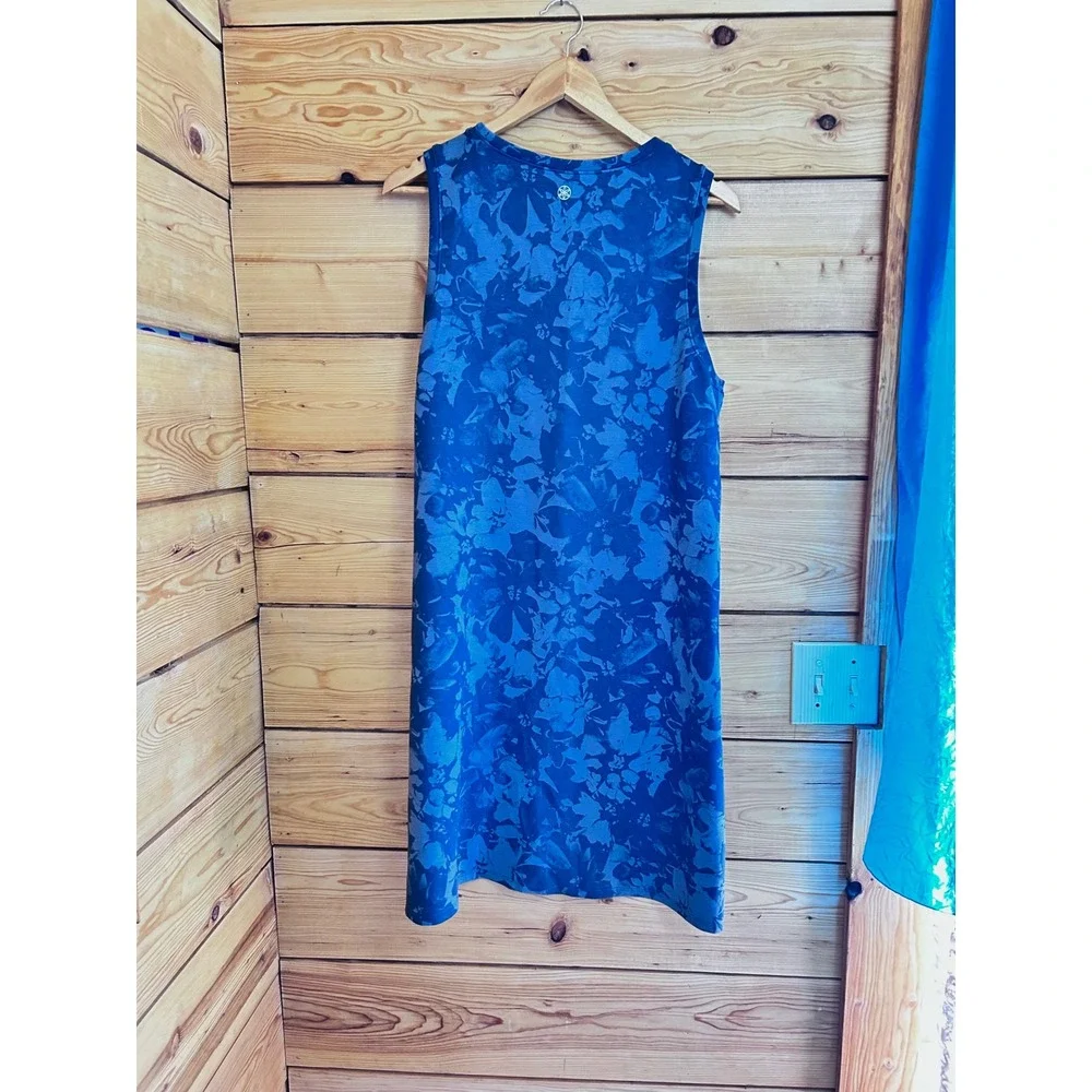 Gaiam Blue Floral Sleeveless Shift Dress Womens XL Athletic Casual Yoga Dress - Picture 5 of 5